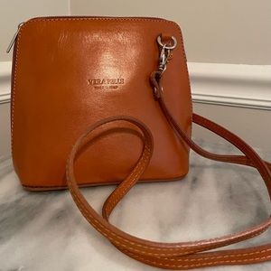 Vera Pelle Italy crossbody bag- Honey
